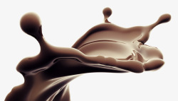 热可可装饰画飞溅的巧克力液体高清图片