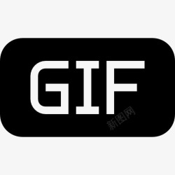 黑色的冰箱图像GIF图像文件的黑色圆角矩形界面符号图标高清图片