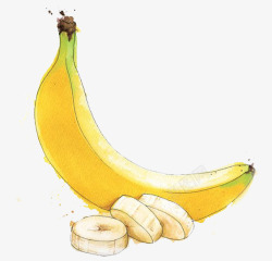 水彩香蕉香蕉高清图片