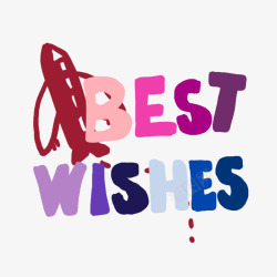 BestWishes卡通祝福语素材