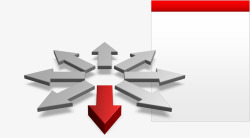 箭头放射PPT放射形图表高清图片