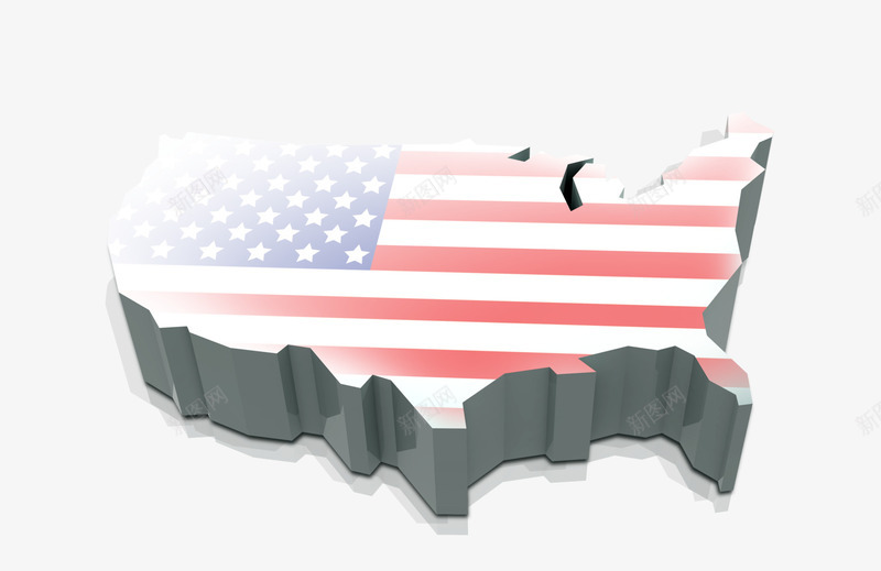 美国国旗地图png免抠素材_新图网 https://ixintu.com 网页地图美国