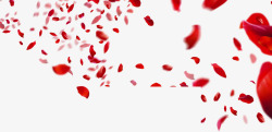 红色花瓣婚庆海报素材