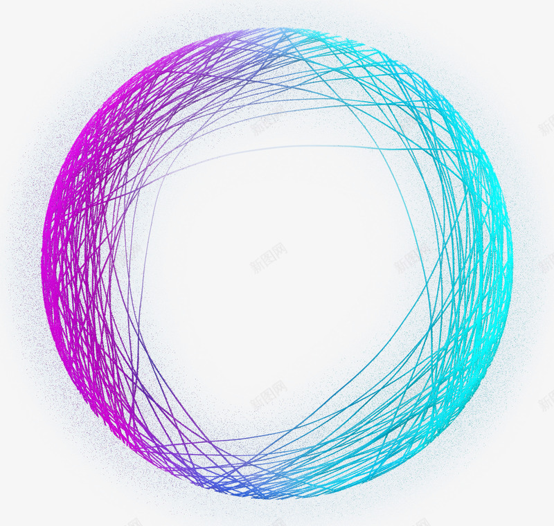 科技抽象线条psd免抠素材_新图网 https://ixintu.com 圆形 抽象图 渐变圆环 科技 科技线条 线条 装饰图案