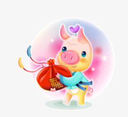 卡通可爱的小猪素材