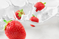 创意猕猴桃创意草莓奶油广告高清图片