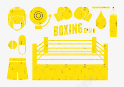 拳击装备黄色拳击手装备高清图片