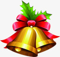 金色铃铛圣诞节活动页面png免抠素材_新图网 https://ixintu.com 圣诞节 活动 金色 铃铛 页面