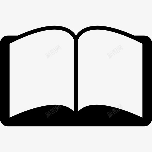 书打开对称形状图标png_新图网 https://ixintu.com 书 书籍 学习 工具 打开 教育 阅读