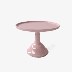一个简单白色蛋糕架一个一层粉色蛋糕架高清图片