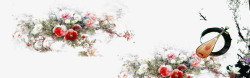 花朵琵琶春季海报装饰背景素材