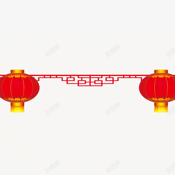 红灯笼png免抠素材_新图网 https://ixintu.com 年货 年货节 拜年 新年素材 灯笼 阿里年货节