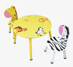 卡通小桌子儿童家具桌椅套装高清图片