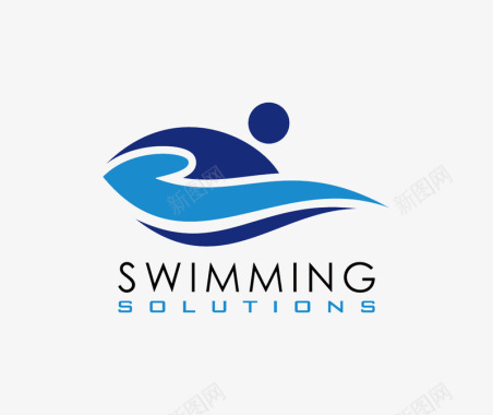 游泳精美logo矢量图图标图标