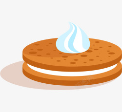 夹心饼干食品甜点标图标高清图片