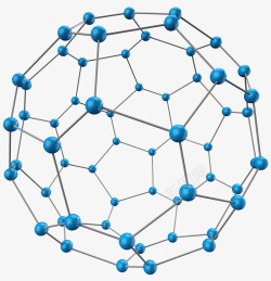 科学模型蓝色纳米分子高清图片