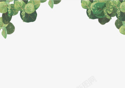 苹果滑动解锁手绘绿色植物小清新高清图片