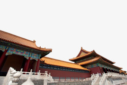 老旧墙檐中国北京大气故宫一角高清图片