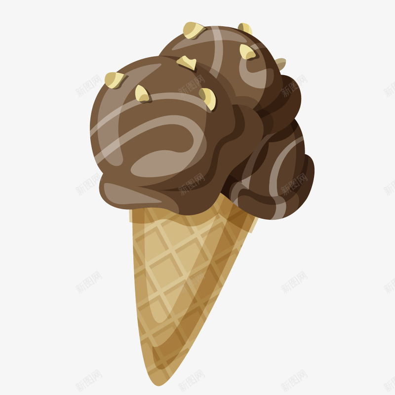咖啡色冰淇淋雪糕蛋卷png免抠素材_新图网 https://ixintu.com 冰淇淋 咖啡色 蛋卷 雪糕