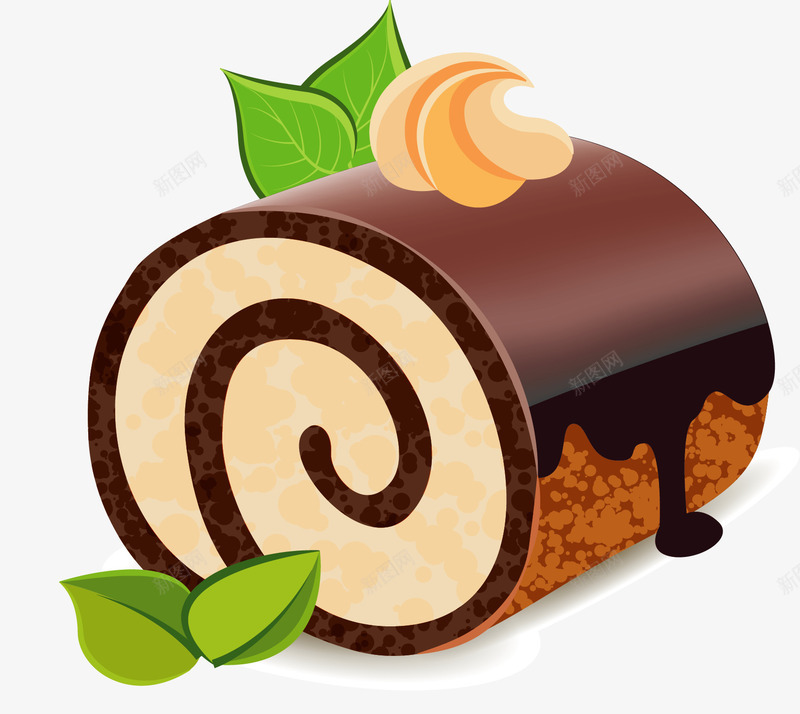 美味卡通巧克力瑞士卷矢量图ai免抠素材_新图网 https://ixintu.com 巧克力 巧克力瑞士卷 巧克力蛋糕 瑞士卷 矢量png 美味蛋糕 矢量图