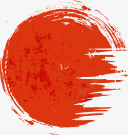 中国风手绘红日矢量图素材
