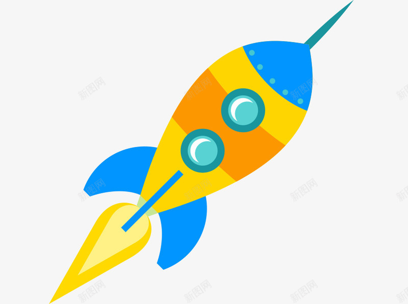 外星插画儿童火箭png免抠素材_新图网 https://ixintu.com 儿童 外星 插画