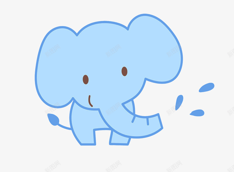 超级萌的卡通小象图标png_新图网 https://ixintu.com logo 儿童图书 动物 卡通 大象头