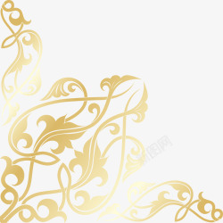 金边线条花纹元素高清图片
