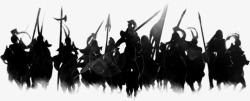 古代围城战争背景黑色古代战争骑士人物高清图片