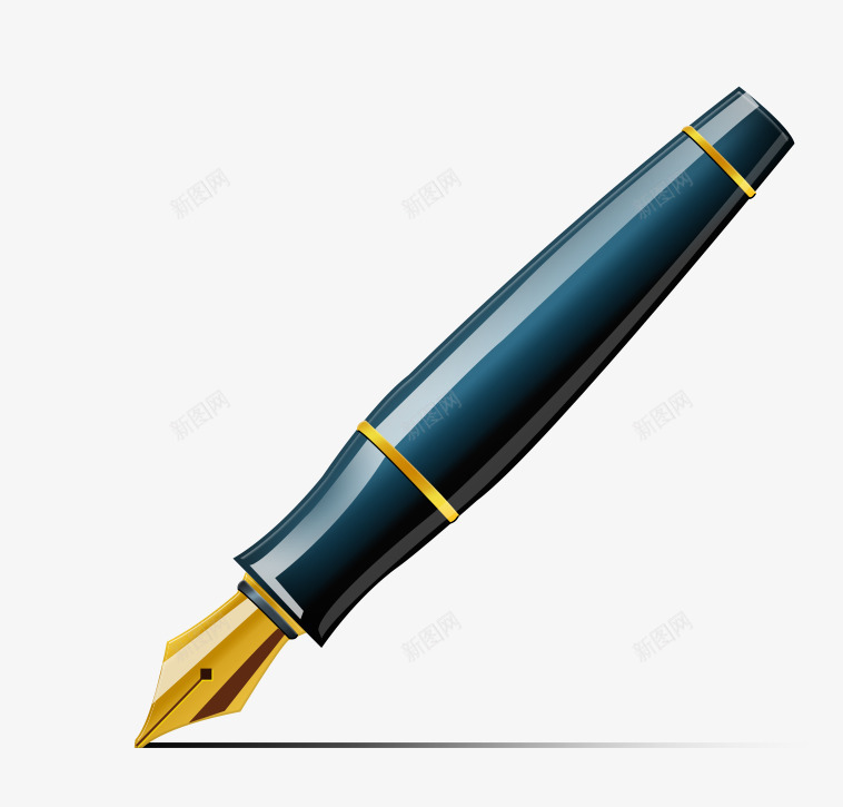 写实蓝色钢笔psd免抠素材_新图网 https://ixintu.com 写字 男士 钢笔