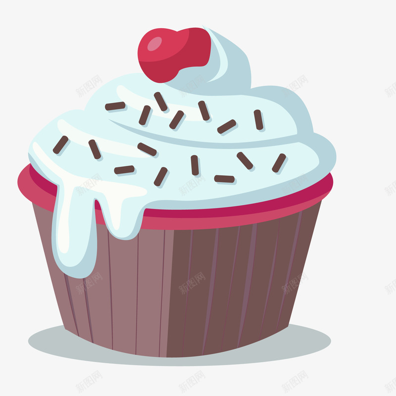 卡通纸杯蛋糕食物矢量图ai免抠素材_新图网 https://ixintu.com 卡通 烘培坊 甜品 纸杯蛋糕 美食 食物设计 矢量图