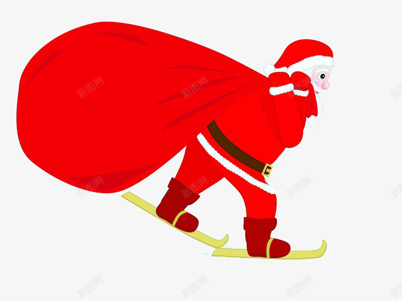 背包滑行的圣诞老人png免抠素材_新图网 https://ixintu.com 冬天 单板 单板鞋 卡通 圣诞老人 溜冰 滑行 滑雪 滑雪鞋 玩耍 雪上滑行 雪地 雪板 雪橇