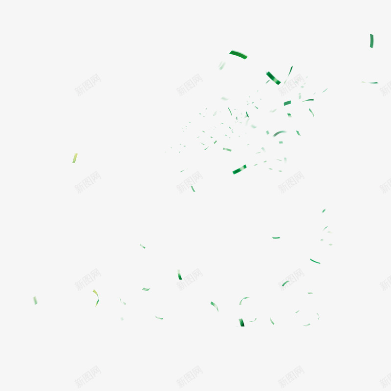 彩带碎片png免抠素材_新图网 https://ixintu.com 彩带 彩带碎片 漂浮素材 绿色
