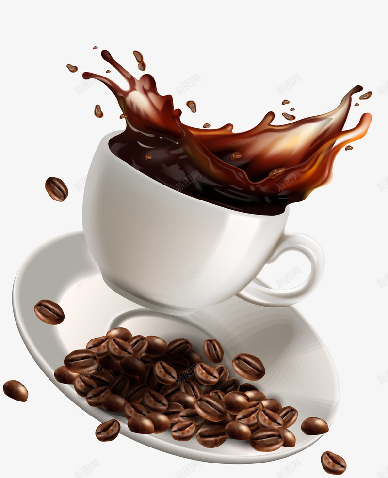 褐色简约咖啡装饰图案矢量图ai免抠素材_新图网 https://ixintu.com 免抠PNG 咖啡 简约 装饰图案 褐色 矢量图