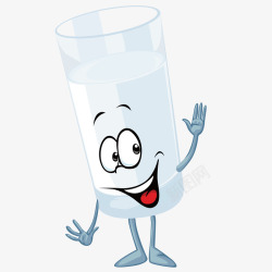 开心的水杯矢量图素材