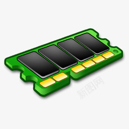 绿色记忆微芯片RAM刷新图标图标