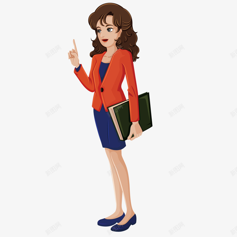 拿书本的女教师png免抠素材_新图网 https://ixintu.com 书本 女家教 女教师