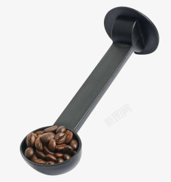 黑色咖啡勺子素材