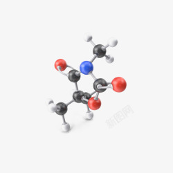 三甲双酮分子结构素材