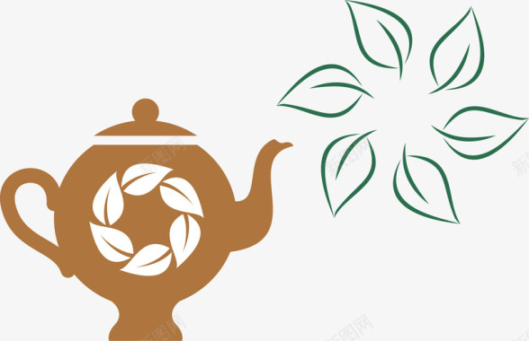新鲜树莓茶叶花纹茶叶插画矢量图图标图标