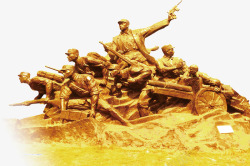 抗战战士革命雕塑高清图片