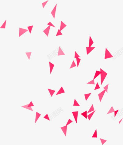 粉色三角形碎片png免抠素材_新图网 https://ixintu.com 三角形 碎片 粉色
