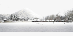 冬天雪景中国风素材
