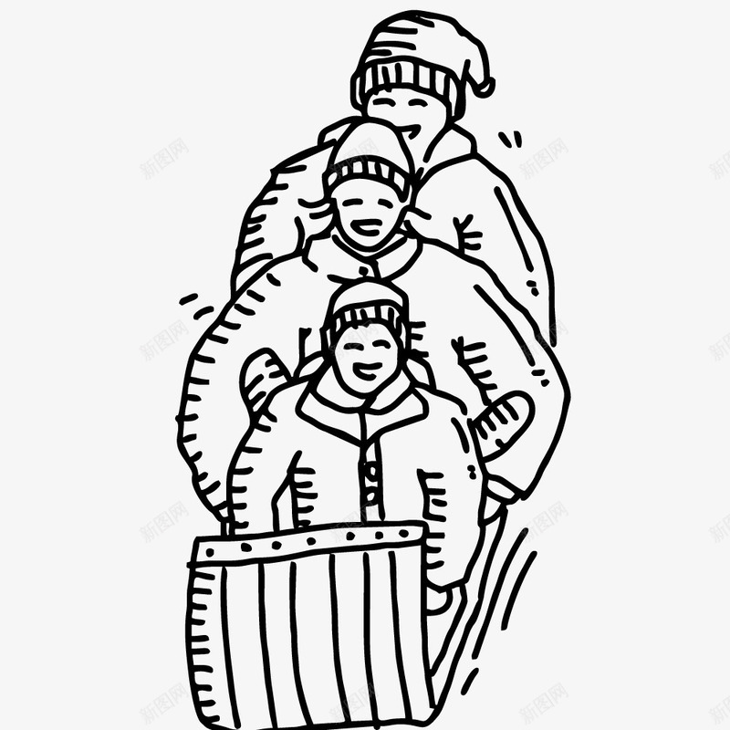 卡通表情png免抠素材_新图网 https://ixintu.com 卡通 卡通人物 卡通表情 插画 涂鸦本 滑雪 表情包