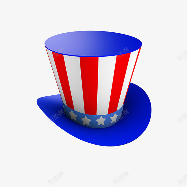 美国帽子png免抠素材_新图网 https://ixintu.com 国旗 帽子 绅士帽 美国 蓝色