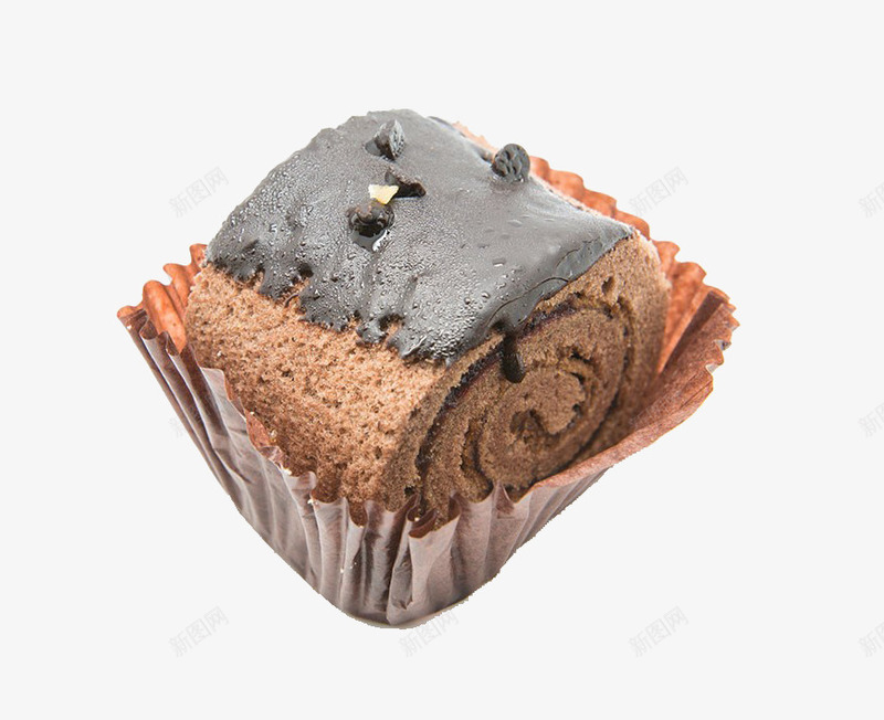 巧克力可可蛋糕png免抠素材_新图网 https://ixintu.com 产品实物 小份 点心 香甜