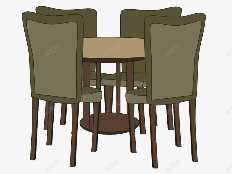 4个椅子围起的圆桌png免抠素材_新图网 https://ixintu.com 台式桌 围起 圆桌 坚实 家具 木桌 桌子 桌席 椅子 酒店圆桌 酒桌 餐桌 饭桌