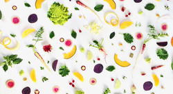 哈密瓜海报蔬菜食物平铺背景高清图片