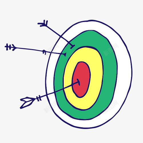 命中靶子png免抠素材_新图网 https://ixintu.com 圆形 射击 标靶 瞄准 箭 飞行