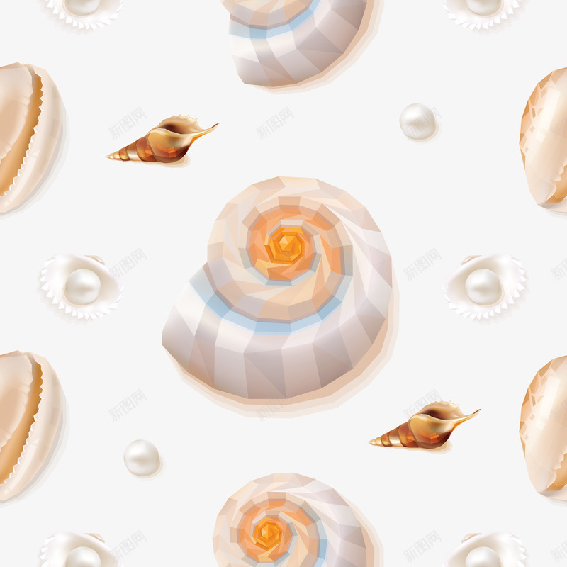 手绘蜗牛壳png免抠素材_新图网 https://ixintu.com 卡通 手绘 珍珠 白色的 简图 蜗牛壳 贝壳